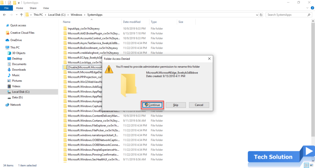 how to delete microsoft edge on windows c10