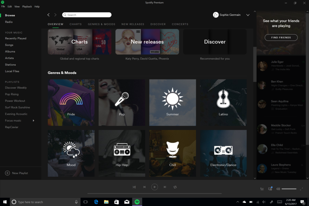 Spotify Music Interface